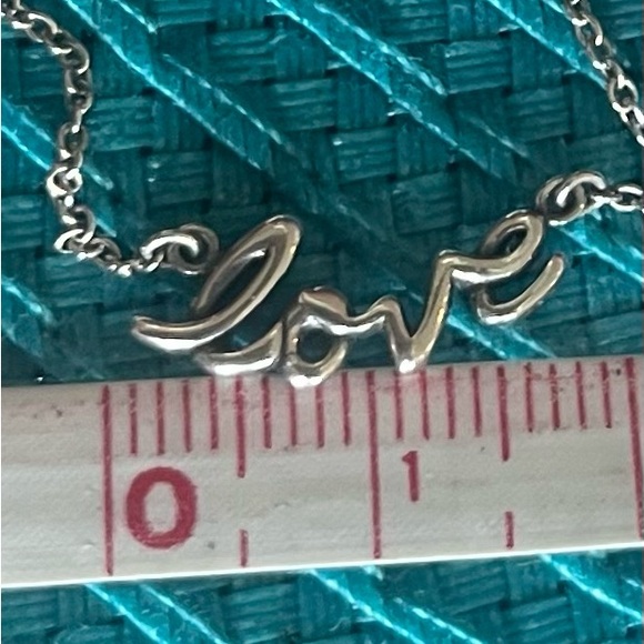 Blue Nile Sterling Silver Love Necklace - Picture 3 of 4